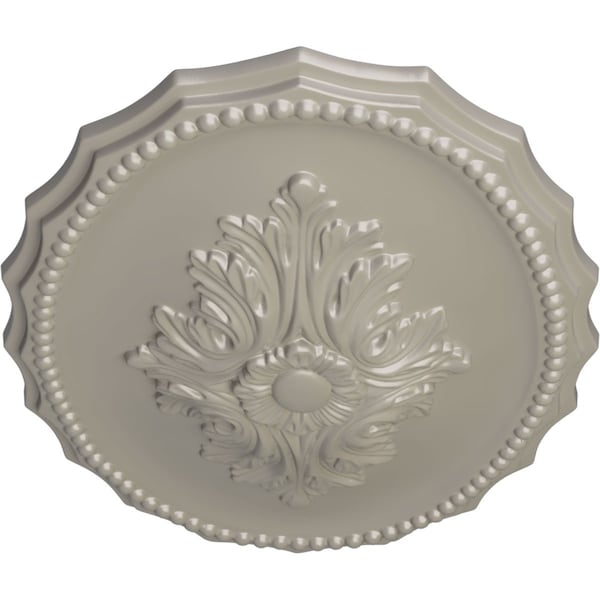 Oxford Ceiling Medallion, Hand-Painted Pearl White, 16 7/8W X 11 3/4H X 1 1/2P